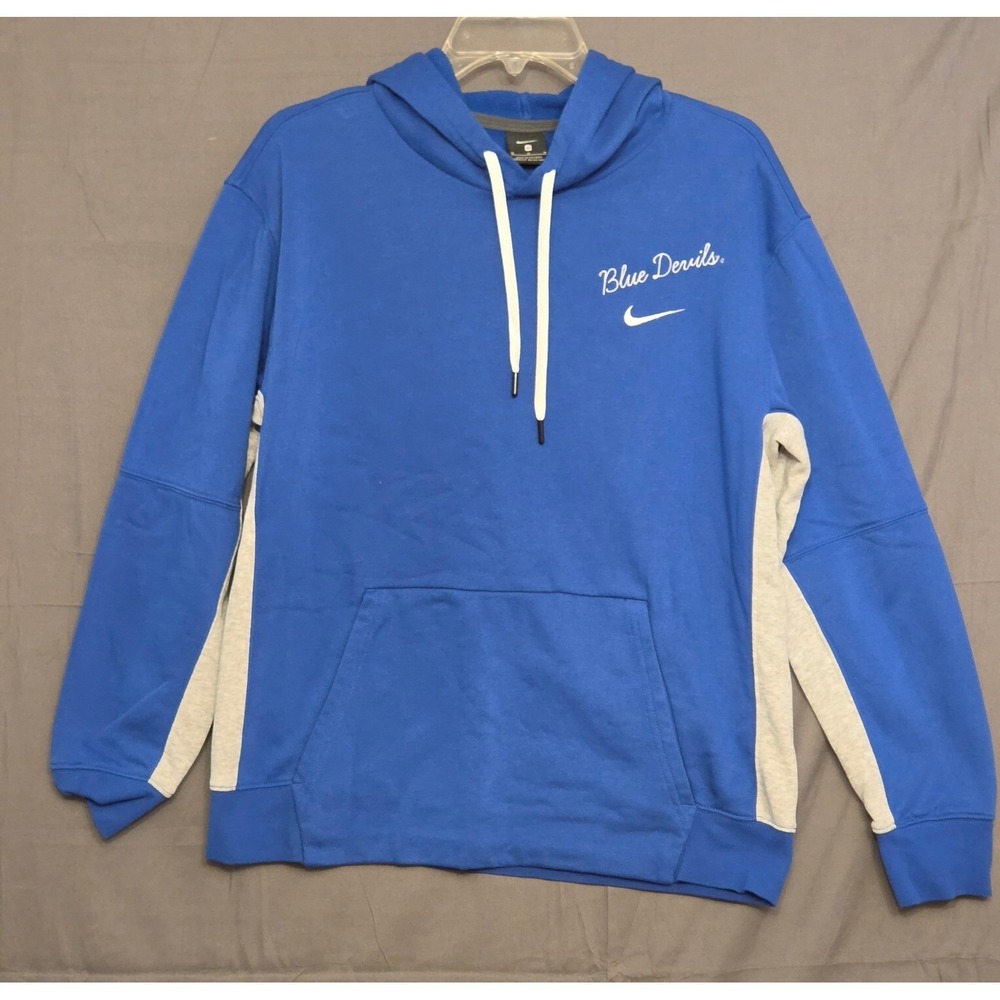 Nike‎ Duke Blue Devils Pullover Hoodie Mens Size Medium Blue Gray NCAA Back Logo